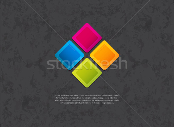 grunge background with colorful squares - special design Stock photo © place4design