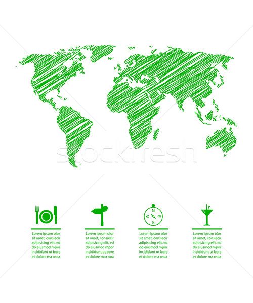 green eco map with special sketch design Stock photo © place4design