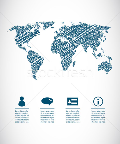 Reizen wereld abstract wereldbol kaart ontwerp Stockfoto © place4design