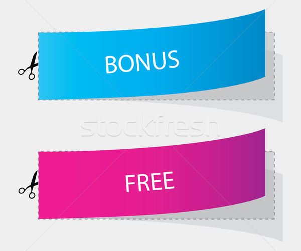 bonus and free labels Stock photo © place4design