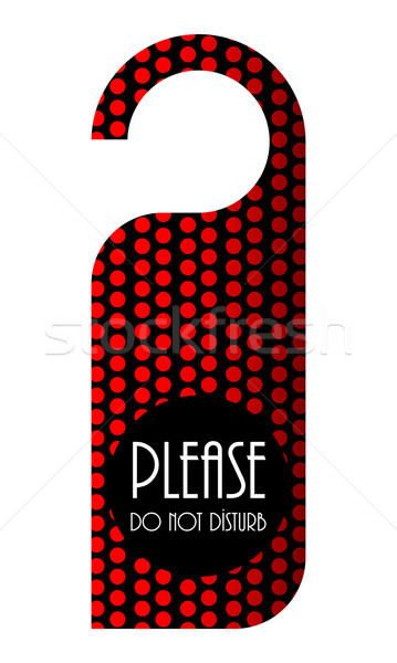 do not disturb red dotted door hanger, vector design Stock photo © place4design