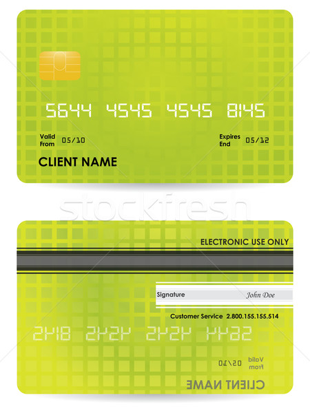 Vector credit card, front and back view Stock photo © place4design