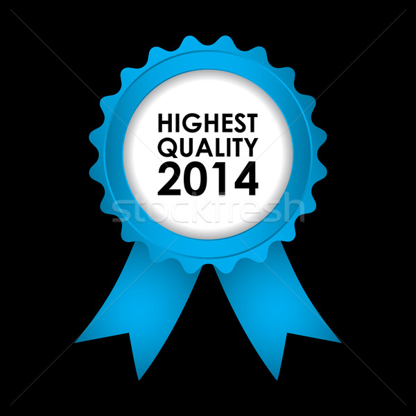 blue badge - highest quality 2014 Stock photo © place4design