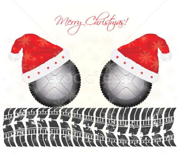 special Christmas background with tire design Stock photo © place4design