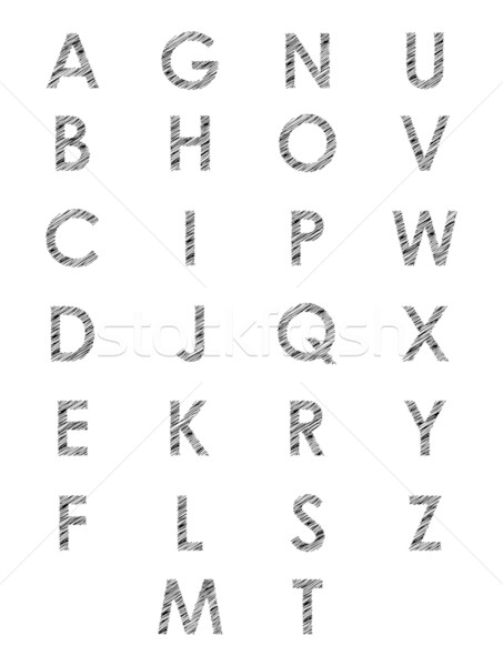 special black hand drawn alphabet for your website Stock photo © place4design