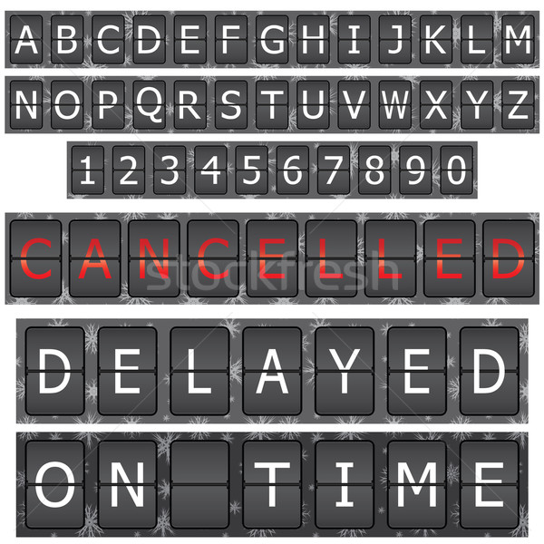 Ingesteld brieven nummers mechanisch dienstregeling business Stockfoto © place4design