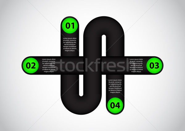 modern infographics options with numbered labels Stock photo © place4design