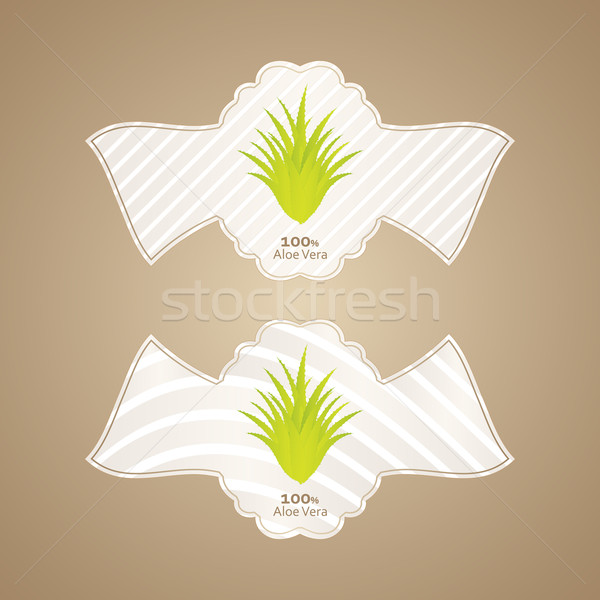 Stock photo: aloe vera labels with special design