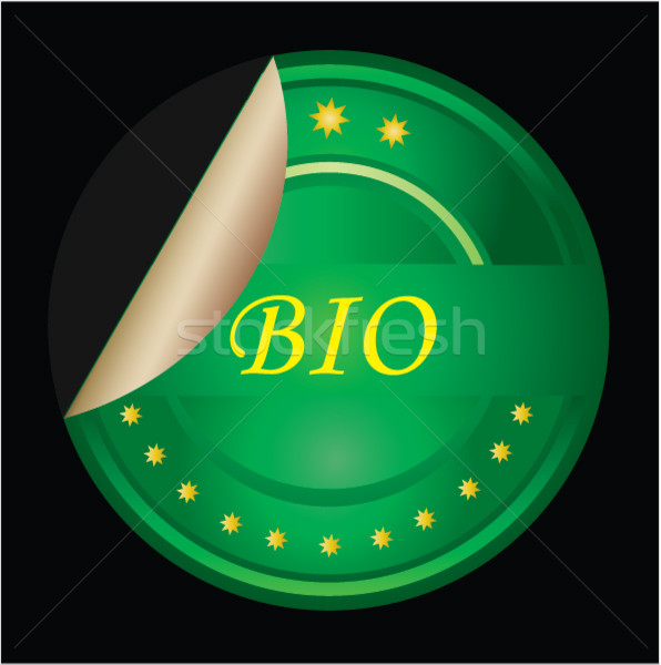 	Bio food or product label - green VECTOR Stock photo © place4design