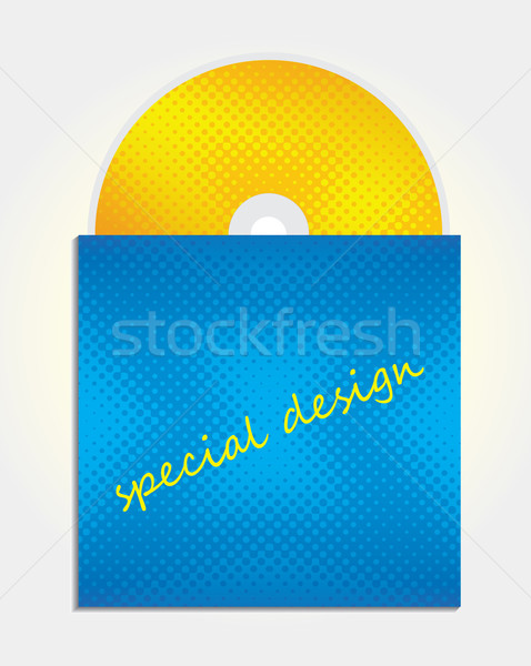 Resumen cd cubrir diseno naranja datos Foto stock © place4design