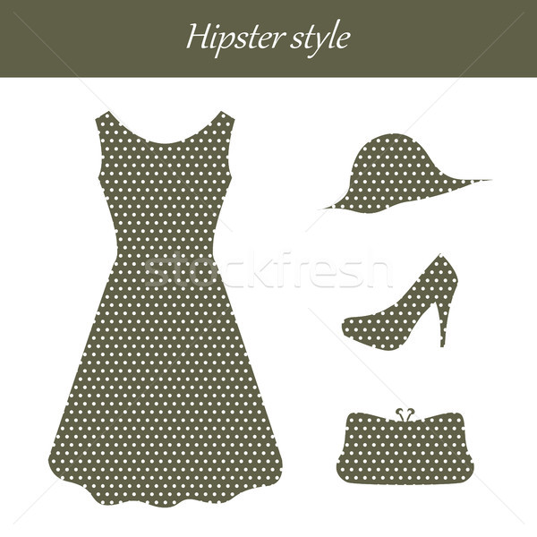 female fashion with special hipster design Stock photo © place4design