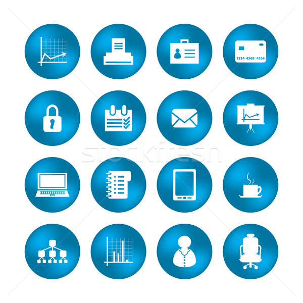 various office icons with special design Stock photo © place4design