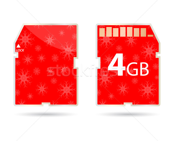 SD card with christmas design Stock photo © place4design