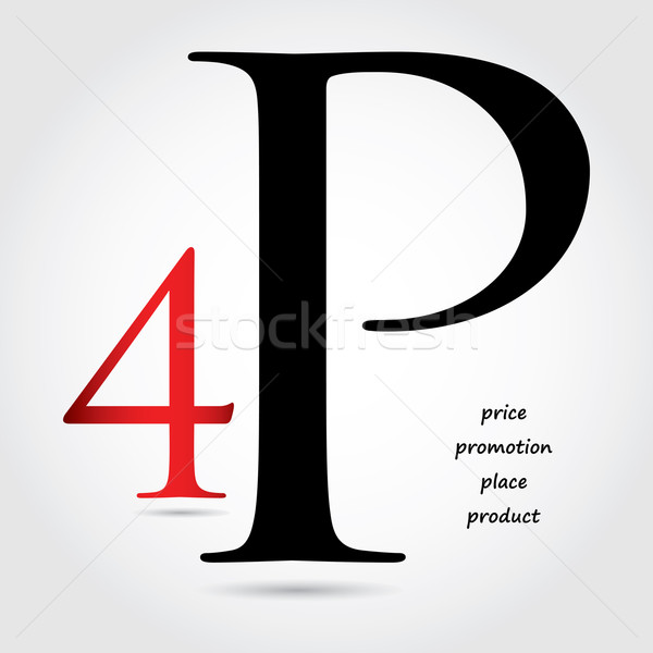 Printspecial marketing mix design - 4P design Stock photo © place4design