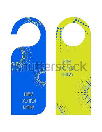 do not disturb hotel door knob, door hanger with special design Stock photo © place4design