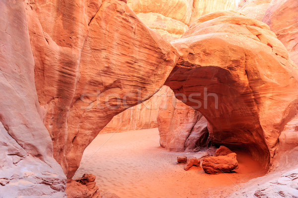 Duin boog rock canyon oranje Rood Stockfoto © pngstudio