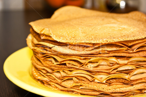 Pancakes on pancake week Stock photo © podsolnukh