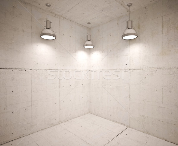 Banner on wall Stock photo © podsolnukh