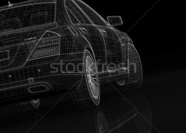 Voiture 3D modèle corps structure sport [[stock_photo]] © podsolnukh