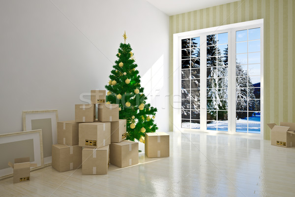 Christmas  moving house Stock photo © podsolnukh