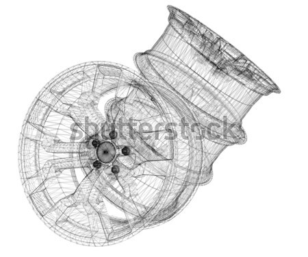 Maşină 3D model corp structura sportiv Imagine de stoc © podsolnukh