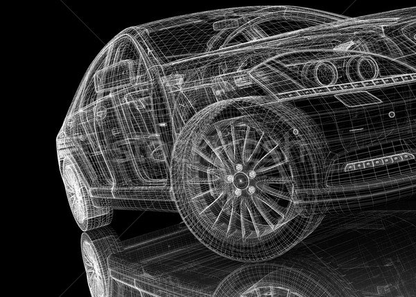 汽車 3D 模型 身體 結構 運動 商業照片 © podsolnukh