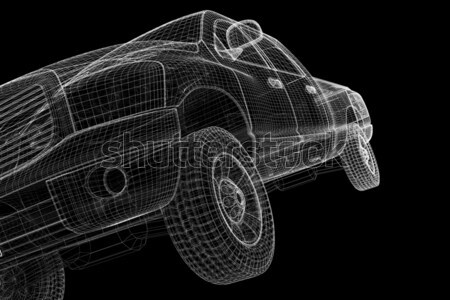 car 3D model Stock photo © podsolnukh