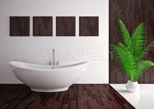 Modern interior of bathroom Stock photo © podsolnukh