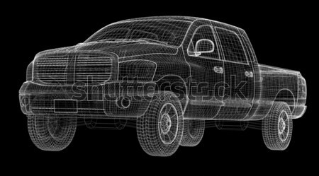 Auto 3D Modell Körper Struktur Sport Stock foto © podsolnukh