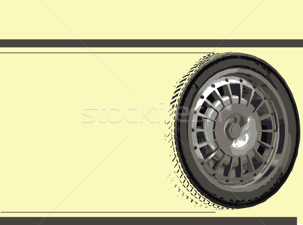 Race auto racing auto wielen Geel exemplaar ruimte Stockfoto © PokerMan