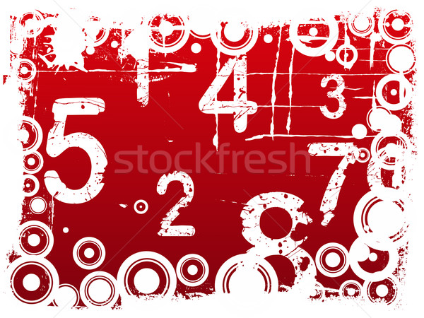 グランジ 番号 赤 実例 酸 番号 ストックフォト © PokerMan