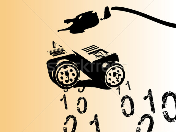 Computer Cables with Binary Numbers II Stock photo © PokerMan