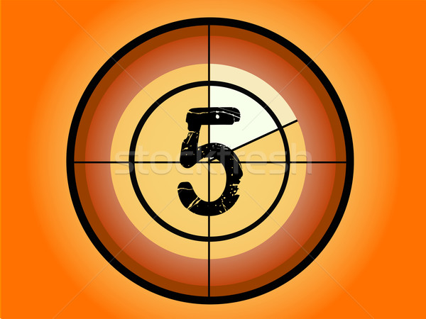 Kreis Countdown orange rot keine Vektor Stock foto © PokerMan