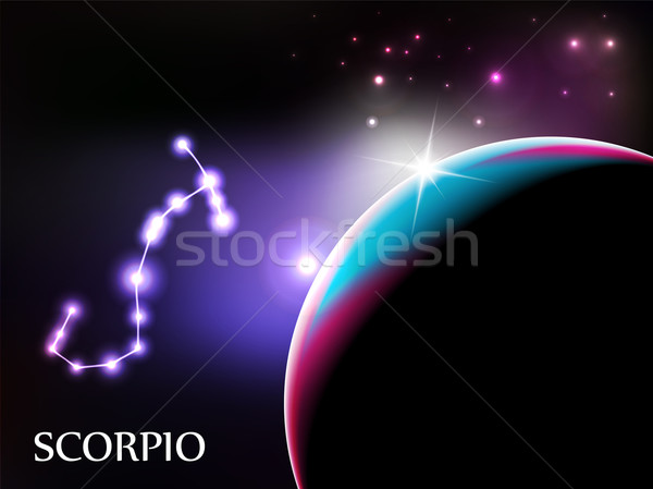 Astrologic semna spatiu copie spaţiu scena soare Imagine de stoc © PokerMan