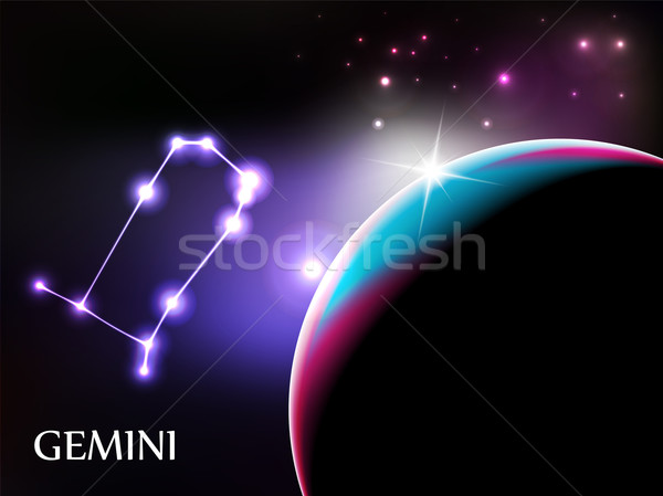 Gemini Astrological Sign and copy space Stock photo © PokerMan