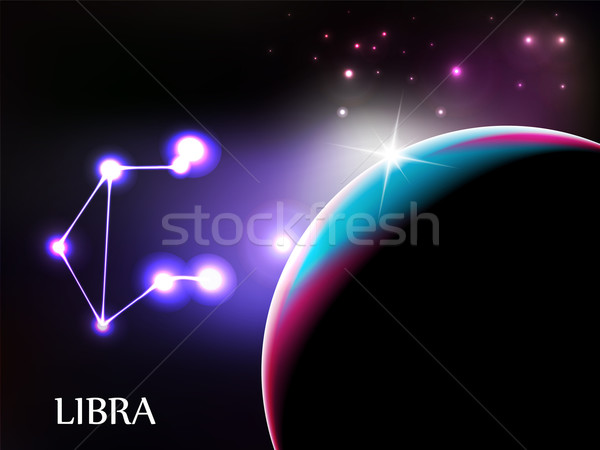 пространстве сцена астрологический знак копия пространства солнце Сток-фото © PokerMan
