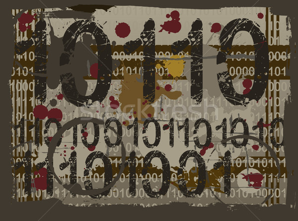 Binary Grunge Background  Stock photo © PokerMan
