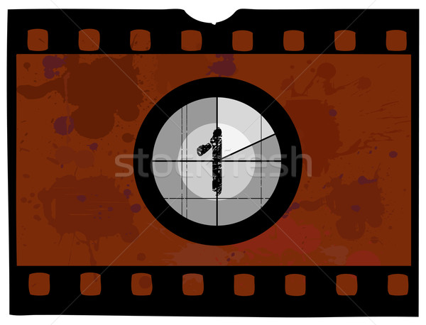 Film countdown ouderwets geen frame scherm Stockfoto © PokerMan