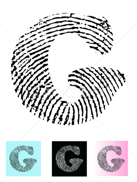 指紋 アルファベット 文字g 詳しい 手紙 ストックフォト © PokerMan