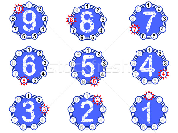 圖表 倒計時 藍色 數字 外 下 商業照片 © PokerMan