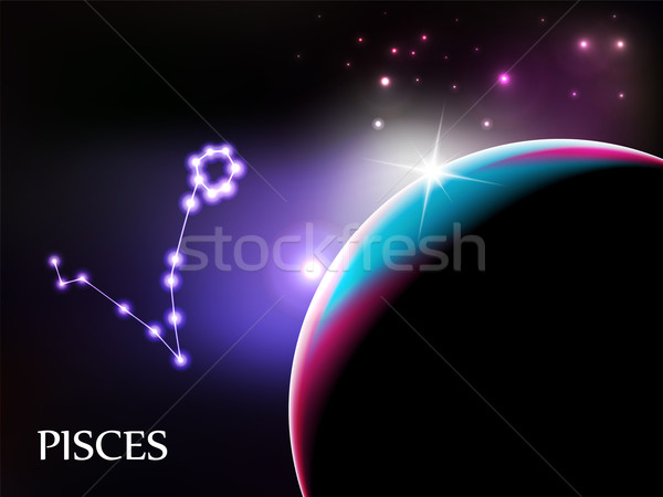 Pisces - Astrological Sign and copy space Stock photo © PokerMan