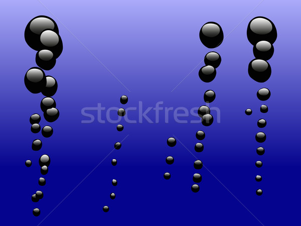 Siyah kabarcıklar mavi dizayn arka plan Stok fotoğraf © PokerMan