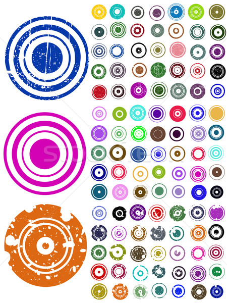 105 Vector Circle Elements Stock photo © PokerMan