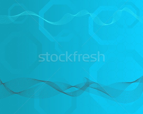 Business Graphic - Blue Fading Hexagons Stock photo © PokerMan