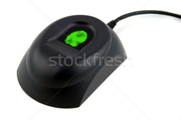 Biometric Device with Green fingerprint Stock photo © PokerMan