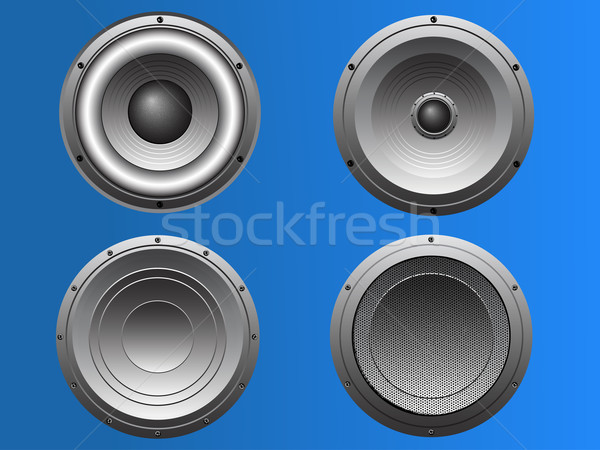 4 Loudspeakers 5 Stock photo © PokerMan