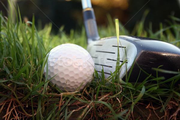 [[stock_photo]]: Conduite · sur · rêche · pilote · balle · de · golf