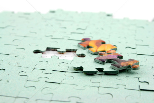 Jigsaw - 3 Bits out Stock photo © PokerMan
