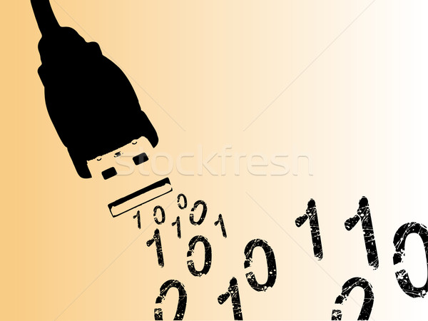 Computer Cables with Binary Numbers Stock photo © PokerMan