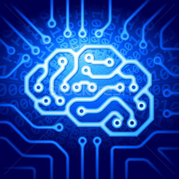 Hersenen circuit board vorm eps8 georganiseerd lagen Stockfoto © polygraphus